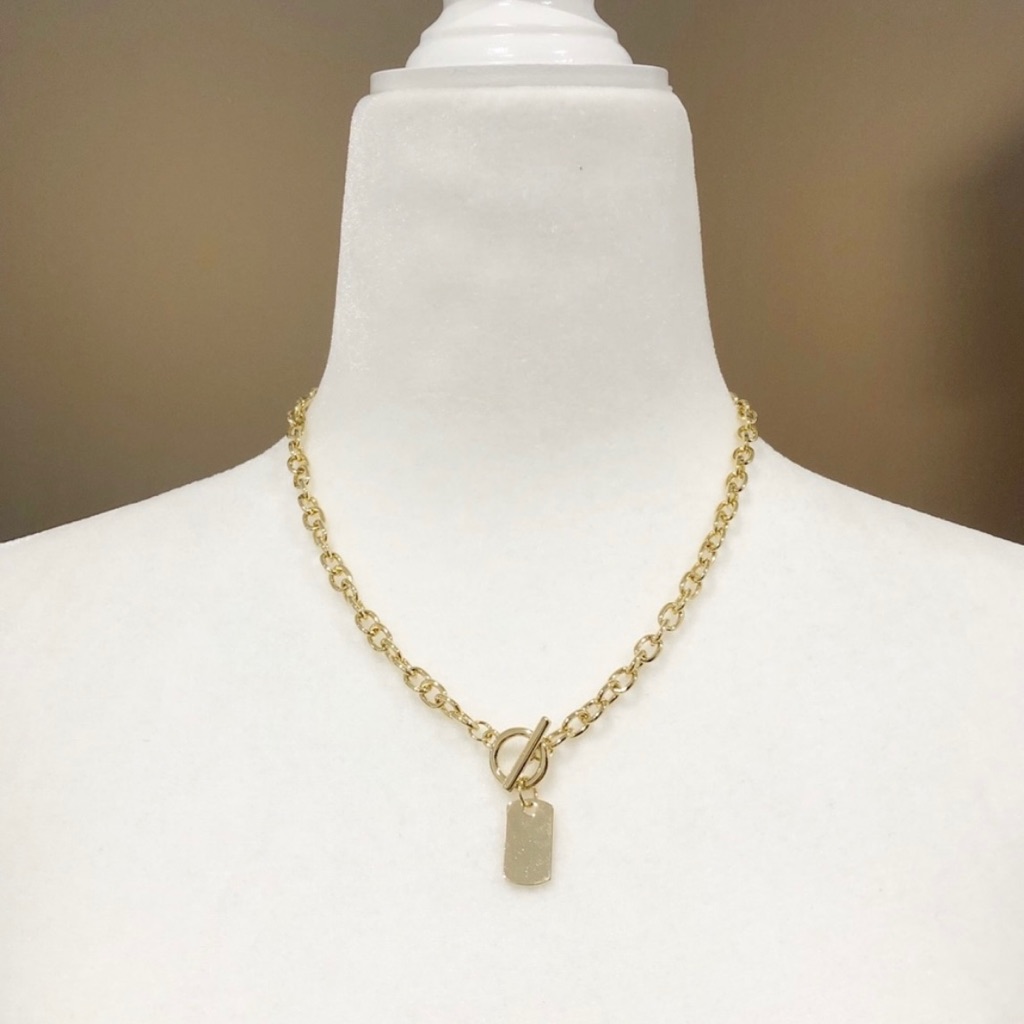 8 Other Reasons Gold Tag Necklace 14$